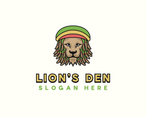 Rastafarian Reggae Lion logo design