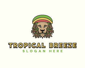 Rastafarian Reggae Lion logo design