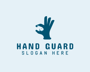 Glove - Hand Fish Aquarium logo design
