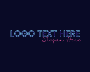 Futuristic - Neon Studio Wordmark logo design