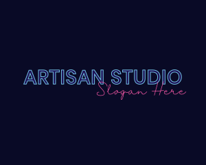 Neon Studio Wordmark logo design