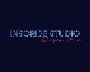 Neon Studio Wordmark logo design