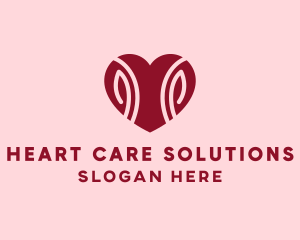 Heart Leaf Badge logo design