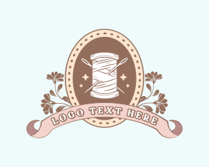 Sewing Needle Thread Spool Logo