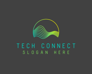 Coworking Space - Tech Waves App logo design