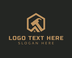 Hexagon Roof Hammer Logo