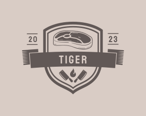 Meat Butcher Badge Logo