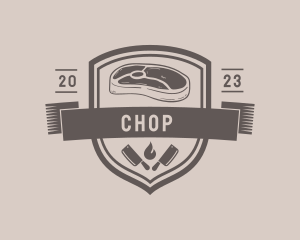 Meat Butcher Badge Logo