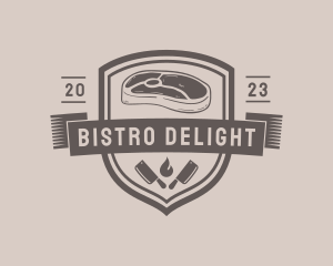 Meat Butcher Badge logo design