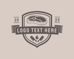 Meat Butcher Badge Logo