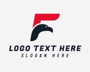 Pilot - Falcon Bird Letter F logo design