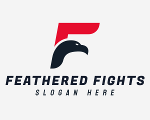 Falcon Bird Letter F logo design