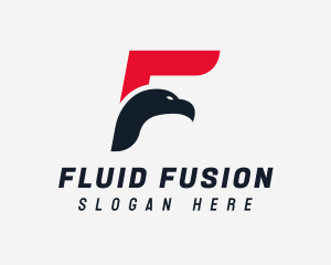 Falcon Bird Letter F logo design