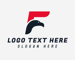 Flight - Falcon Bird Letter F logo design