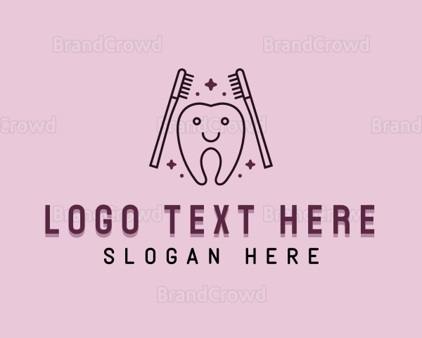 Dental Tooth Toothbrush Logo