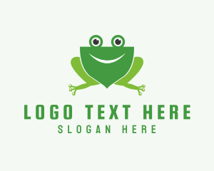 Toy Store - Happy Frog Shield logo design