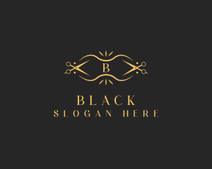 Luxury Scissors Stylist Logo