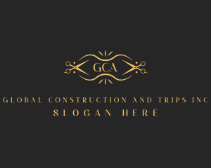 Luxury Scissors Stylist Logo