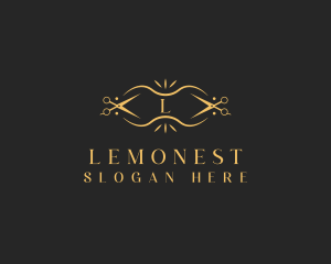 Luxury Scissors Stylist Logo