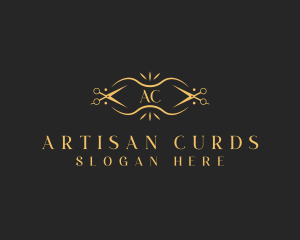 Luxury Scissors Stylist logo design