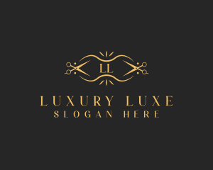 Luxury Scissors Stylist logo design