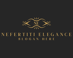 Luxury Scissors Stylist logo design