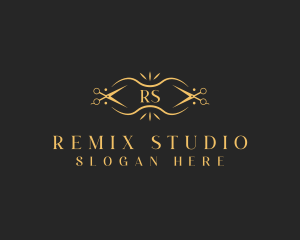 Luxury Scissors Stylist logo design