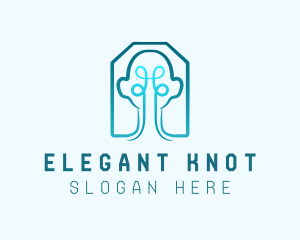 Human Brain Knot logo design