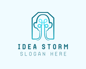 Human Brain Knot logo design