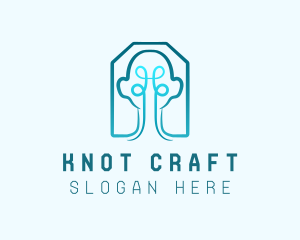 Human Brain Knot logo design