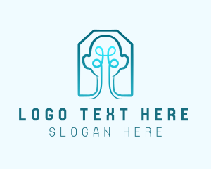 Knot - Human Brain Knot logo design