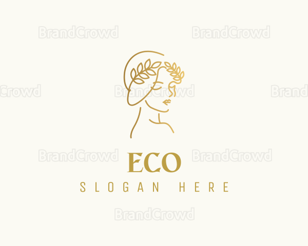 Gold Elegant Woman Logo