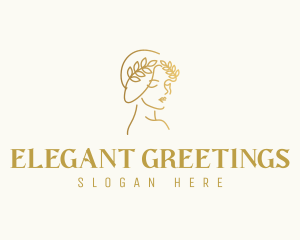 Gold Elegant Woman logo design