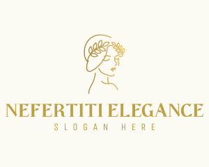 Gold Elegant Woman logo design