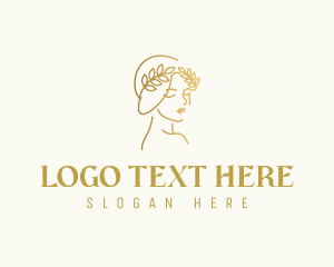 Gold Elegant Woman Logo