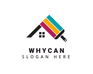 Colorful House Wall Paint Logo
