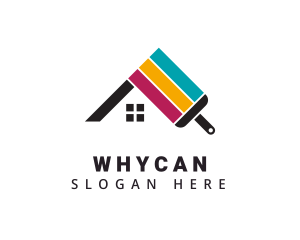 Remodeling - Colorful House Wall Paint logo design