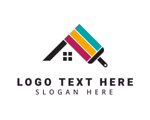 Colorful House Wall Paint Logo