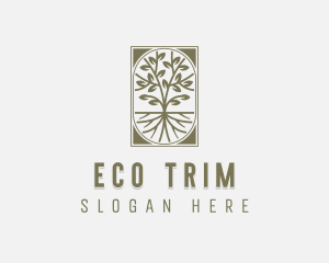 Tree Gardening Eco logo design