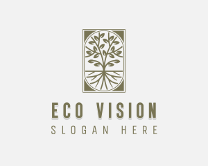 Tree Gardening Eco logo design