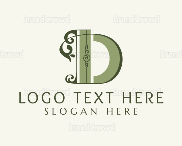Organic Boutique Letter D Logo