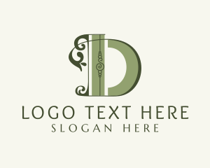 Salon - Organic Boutique Letter D logo design
