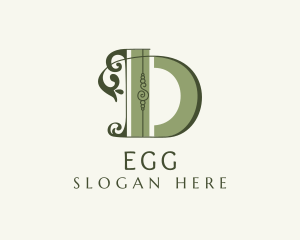 Organic Boutique Letter D Logo