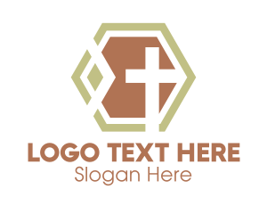 Crucifix - Modern Religion Cross logo design