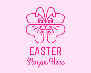 Pink Bunny Clover  logo design