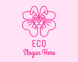 Pink - Pink Bunny Clover logo design