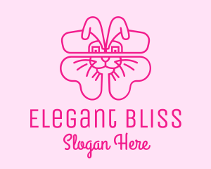 Bloom - Pink Bunny Clover logo design