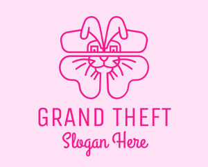 Floristry - Pink Bunny Clover logo design