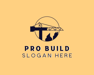 Building Construction Crane logo design