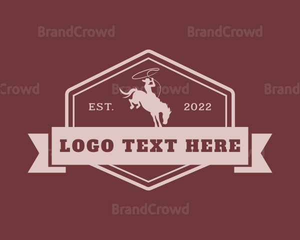 Western Cowboy Banner Logo